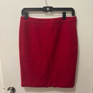 Ann Taylor Red Wool Skirt